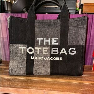 Marc Jacobs Black and Gray Tote Bag